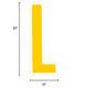 Yellow Letter (L) Corrugated Plastic Yard Sign, 30in